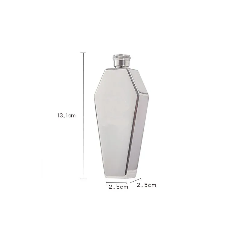 Creative Thickened Stainless Steel Metal Portable Jug 3.5oz 100ml Liquor Whiskey Bottle Flask