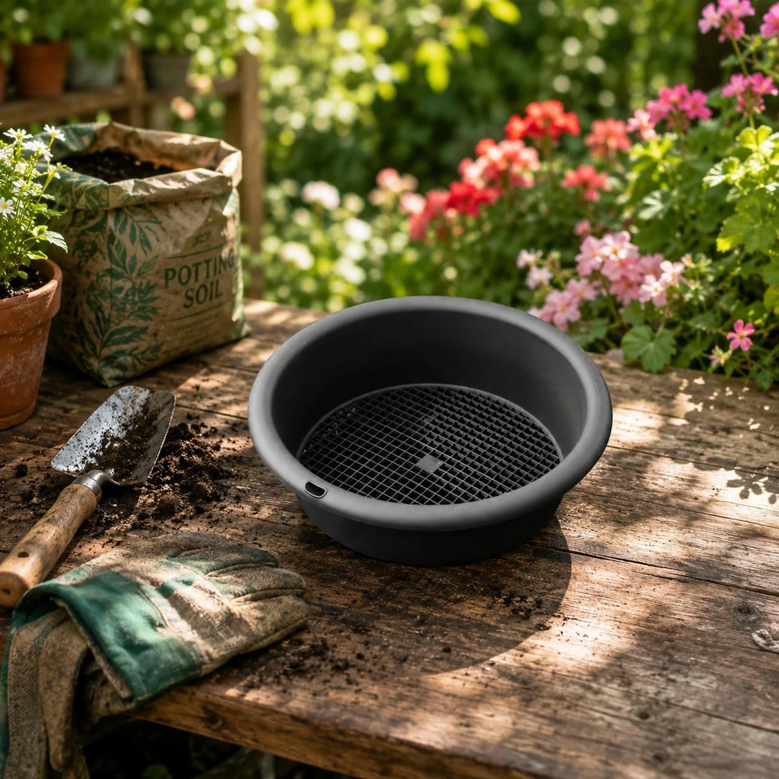 Plastic Soil Sieve Shallow Per - đánh giá và giá Garden Sieve Soil