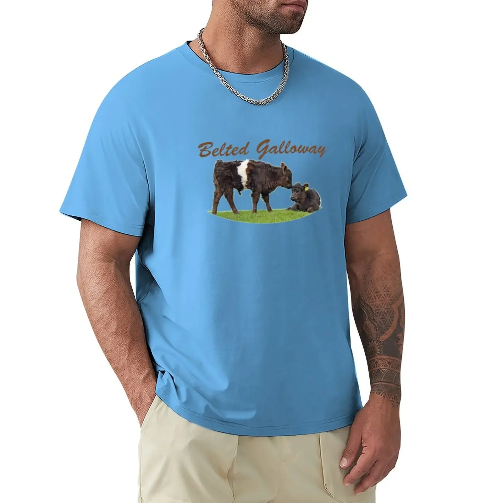 sweat shirt boys t shirts Tee shirt T-shirts for men cotton Belted Galloway T-Shirt  men clothing graphic t shirts  oversized