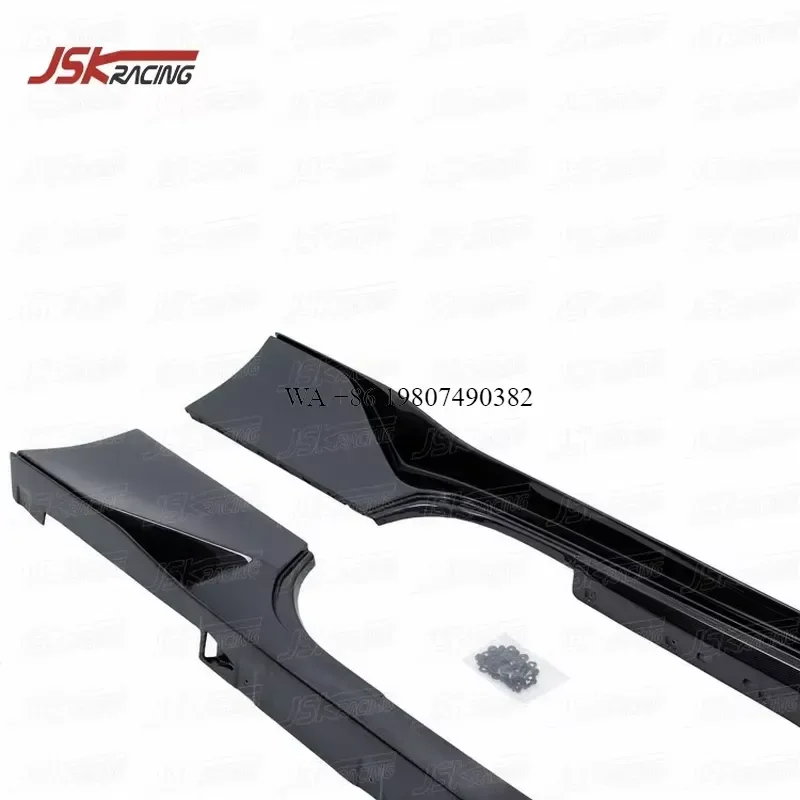 Wmwmnu Carbon Fiber Side Skirts Side Fins for 458 Italia Spider 2011-2016 Modified Upgraded Black Sal Style Body Kit Auto