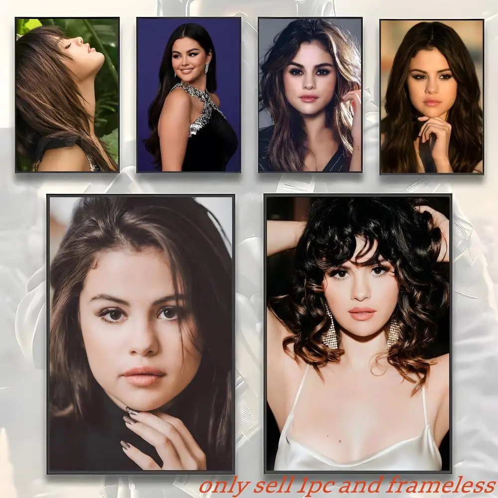 SINGER S-Selena Gomez Poster Art With Prints Home Bedroom Living Room Decoration Gift
