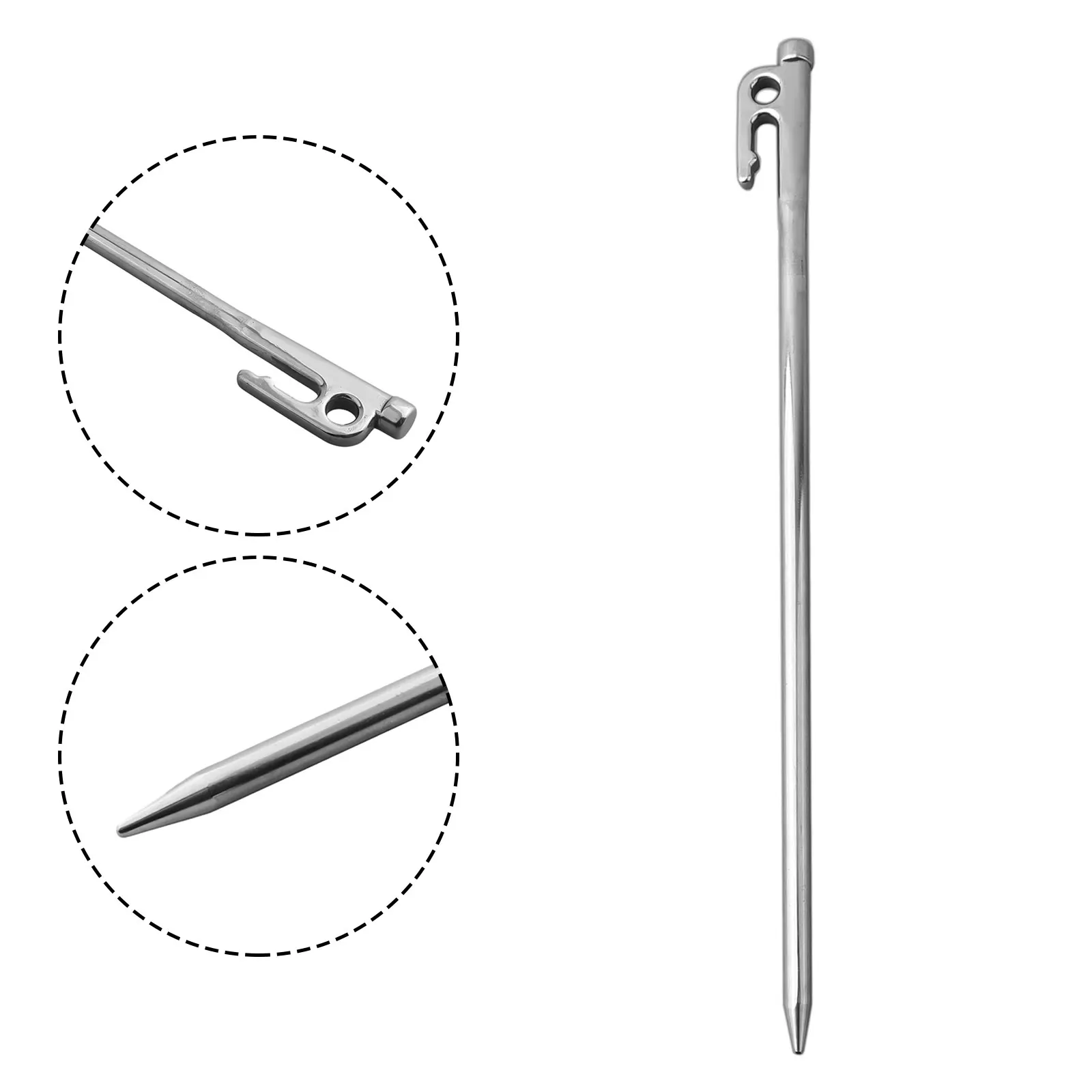

Camping Tent Stake Stainless Steel Heavy Duty Tent Stakes Pegs With Hook Small Tool 20/26/30/35/40cm For Camping Tent Canopy