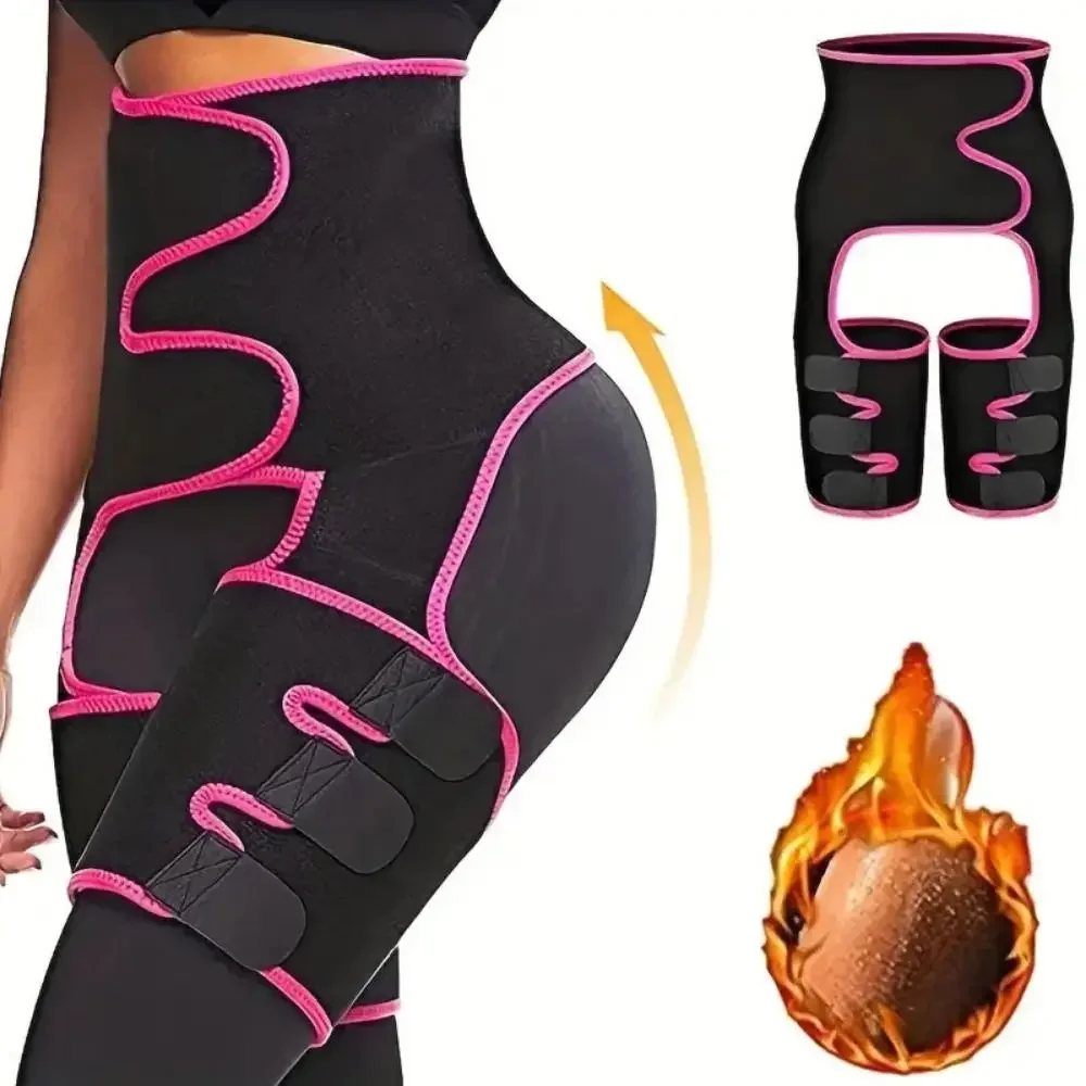 

3 In 1 Tummy Control Shapewear Breathable Hip-Lifting Fat Burning Compress Belt Tummy Control Adjustable Waist Trainer Female