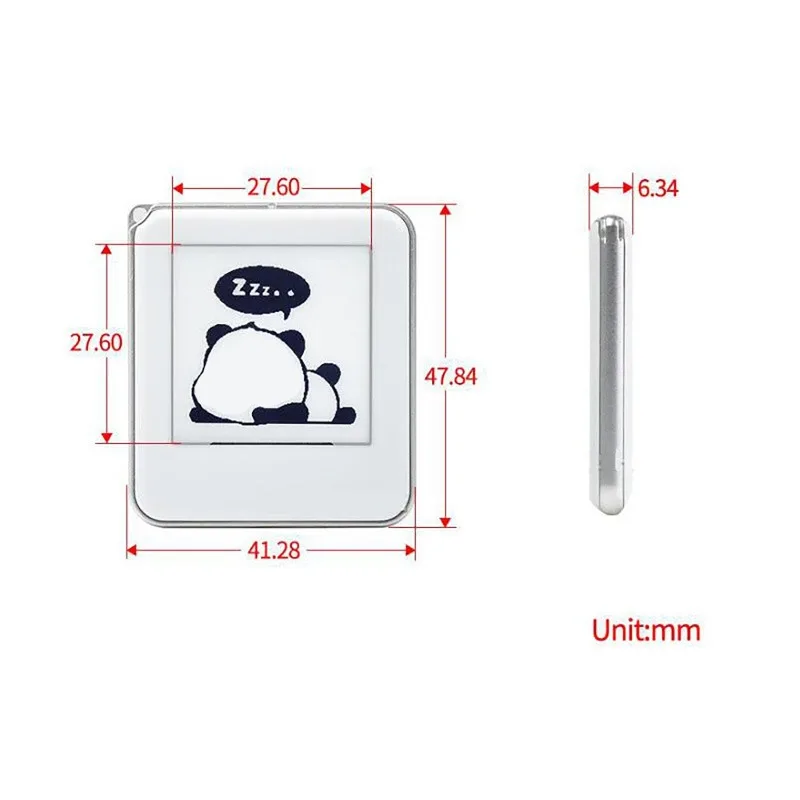 1.54-inch Passive NFC e-Paper Ink Display Screen with Keychain No Need Battery Wireless Power & Data T 3-Color Display Screen
