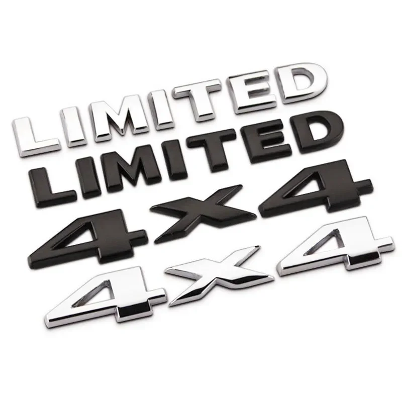 3D Metal 4X4 Limited Emblem Sticker Car Rear Boot Trunk Badge Decals For Jeep Grand Cherokee Compass Wrangler