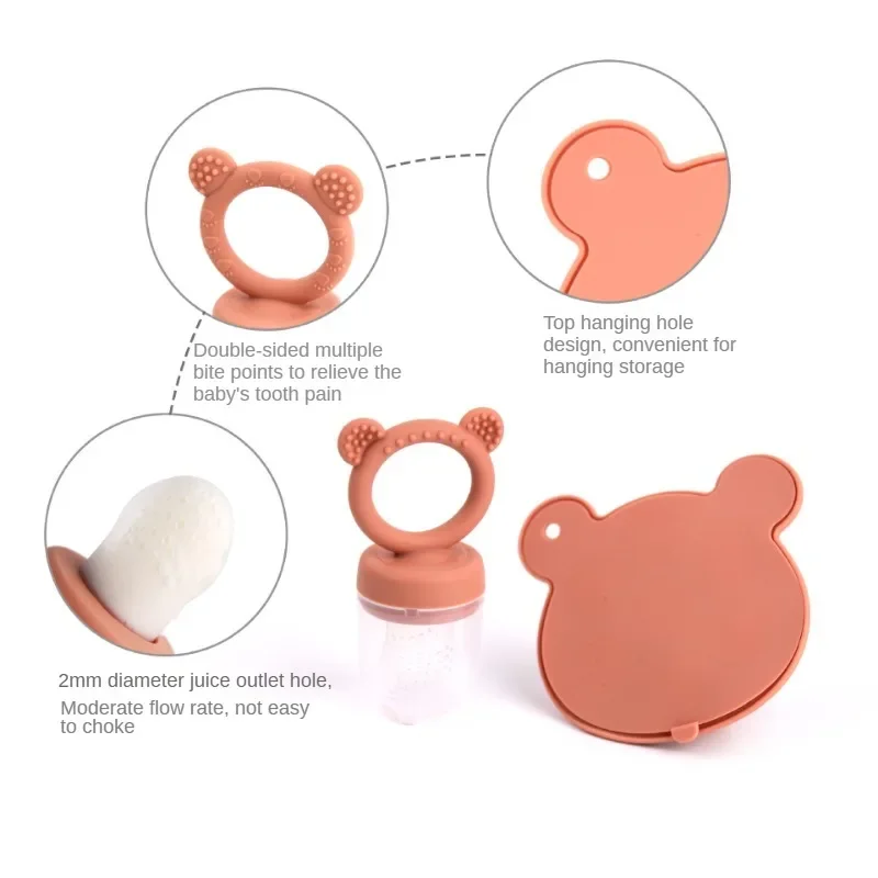 Latest Animal Design Bear Set Fruit Feeder Breast Milk Freezer Tray Food Soup Silicone Freezer Tray Silicone Popsicle Mold