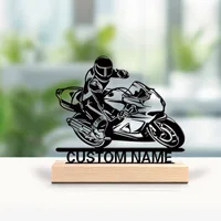 1 pc Moto drifting Customized Name Wood Material Handcrafted with Elegant Cursive Lettering ldeal Home Decor 4
