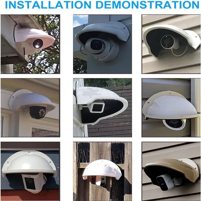 1Set Sunshade Protective Cover Wall Waterproof Rainproof Case CCTV Camera Protection Box Security Outdoor Webcam Protector 2025