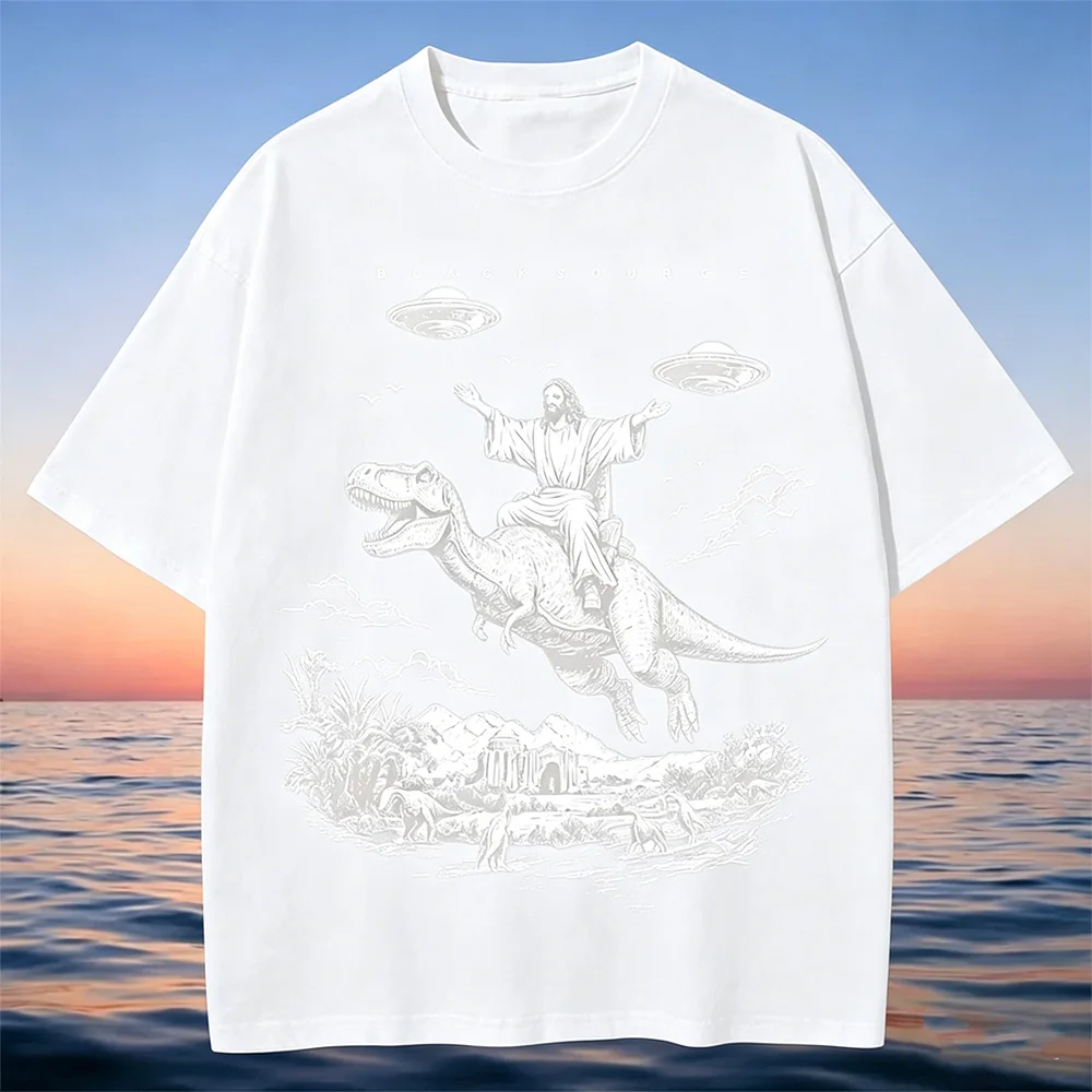 

Summer New Style Printed Short Sleeved T-shirt Men and Women Loose Fitting Versatile Pure Cotton Casual Half Sleeve Top for Kids