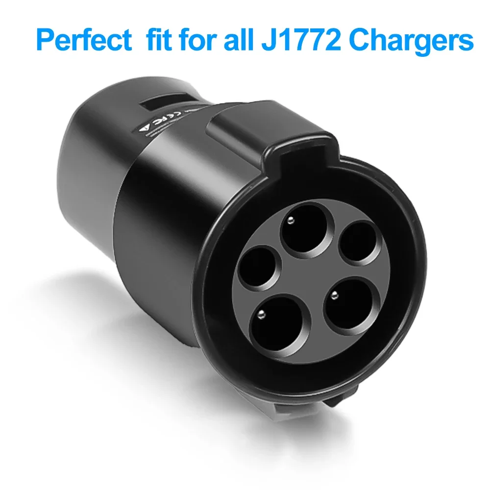 For Teslas Type1 J1772 to Model X Y 3 S Electric Vehicle Charging Adapter for EV Charger Connector EVSE Conversion Gun Socket