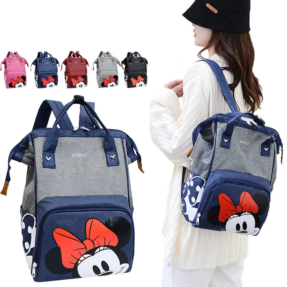 Zaino Disney Topolino Zaino premaman di grande capacità Zaino da viaggio per mummia alla moda Borsa per allattamento Comodo zaino per la cura del