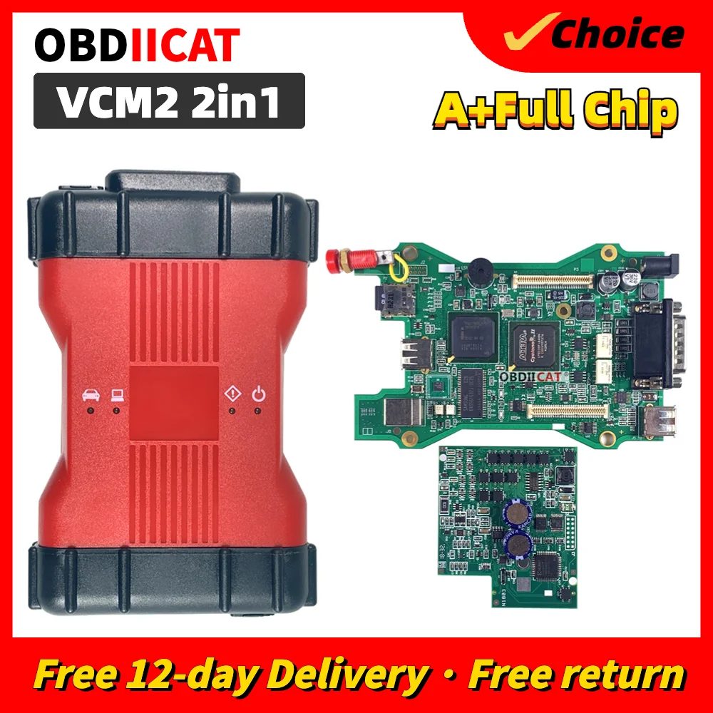 Hot Top VCM Full Chip Diagnostic Tools VCM2 IDS Interface Multi-language Double PCB VCMII Scanner For Frd/M-azda Car Tools