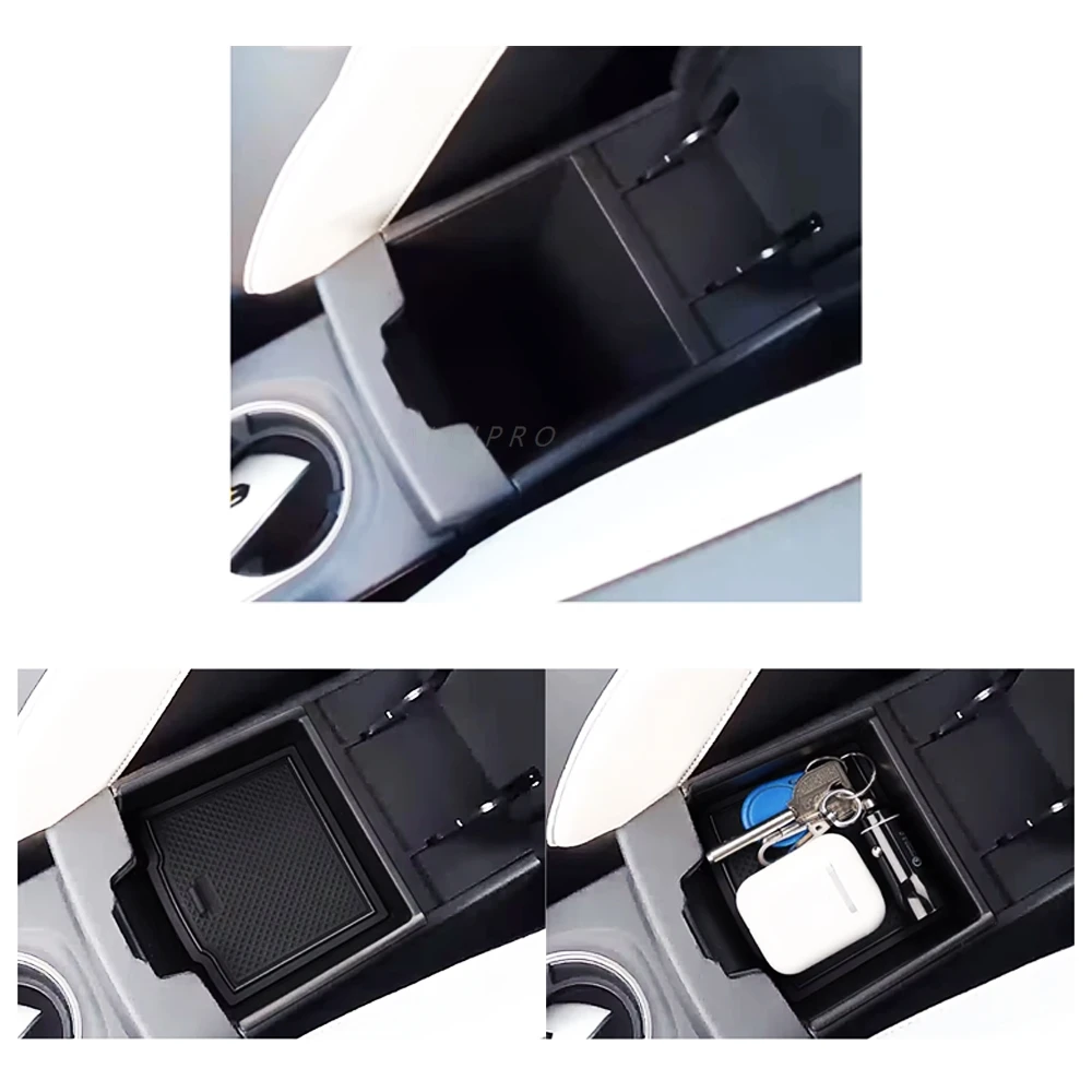 For Renault Captur 2020 2021 2022 2023 Car Armrest Storage Box Organize Tray Storage Box Central Tidying Interior Accessories