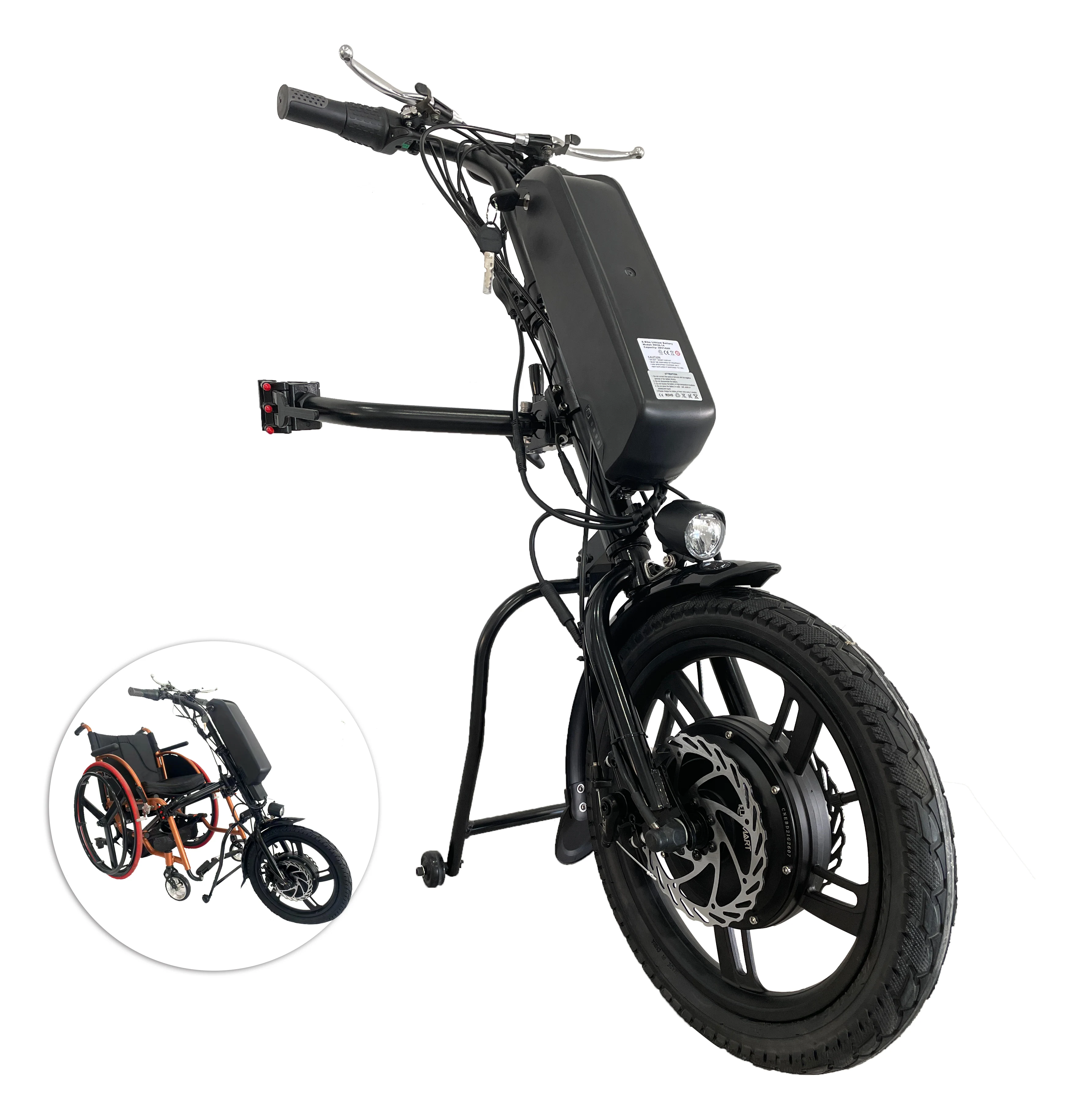 

New Fashion Cnebikes High Speed 36v 500w Foldable Electric Handcycle Manual Wheelchair Electric Handbike With 11.6ah Battery