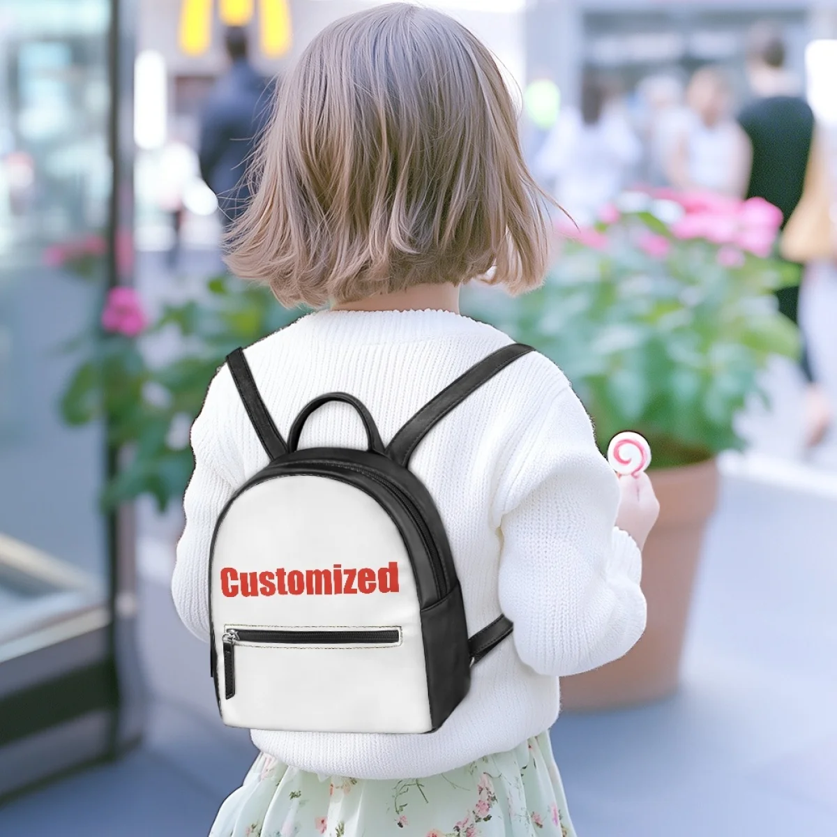 KPop Demon Hunters Custom Mini Small Backpack Purse Carter Schoolbags Double Shoulder Bag Mini Daypack Leather Travel Bag