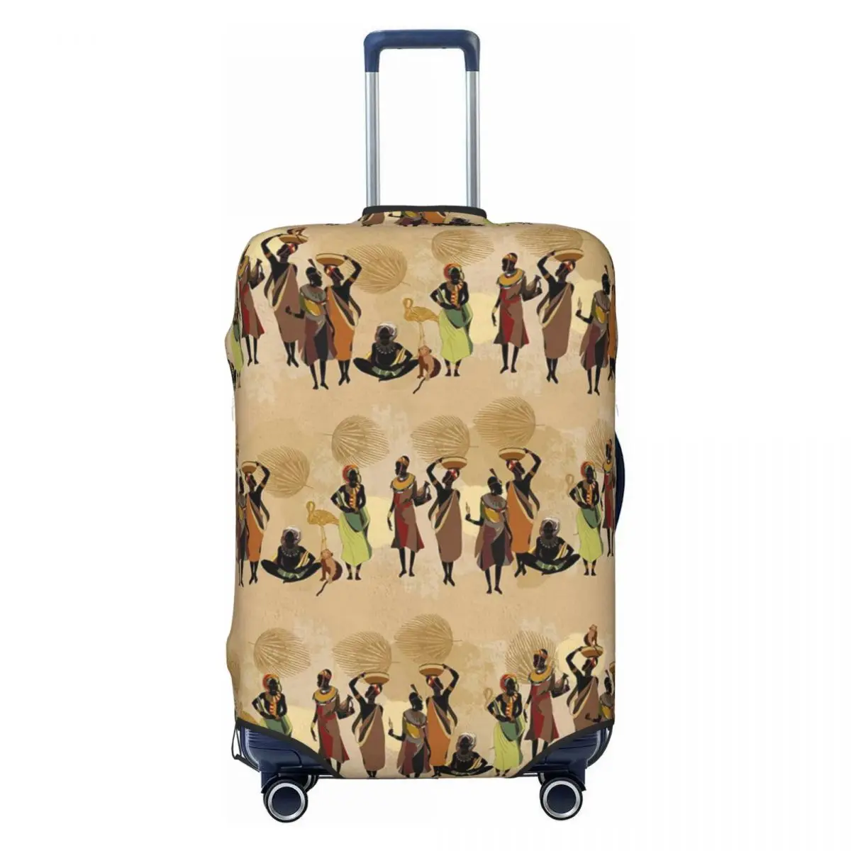 Retro Ethnic Style Suitcase Cover Flight African Women Useful Luggage Accesories Cruise Trip Protection