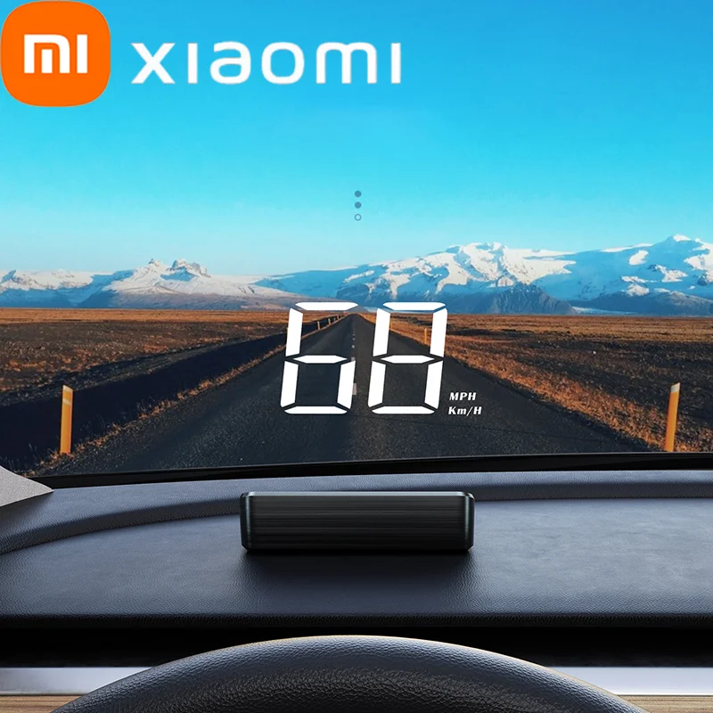 Автомобильный спидометр Xiaomi HUD, головной дисплей, цифровой скоростной метеометр, GPS-компас, многофункциональный автоматический проектор на лобовое стекло автомобиля, новый