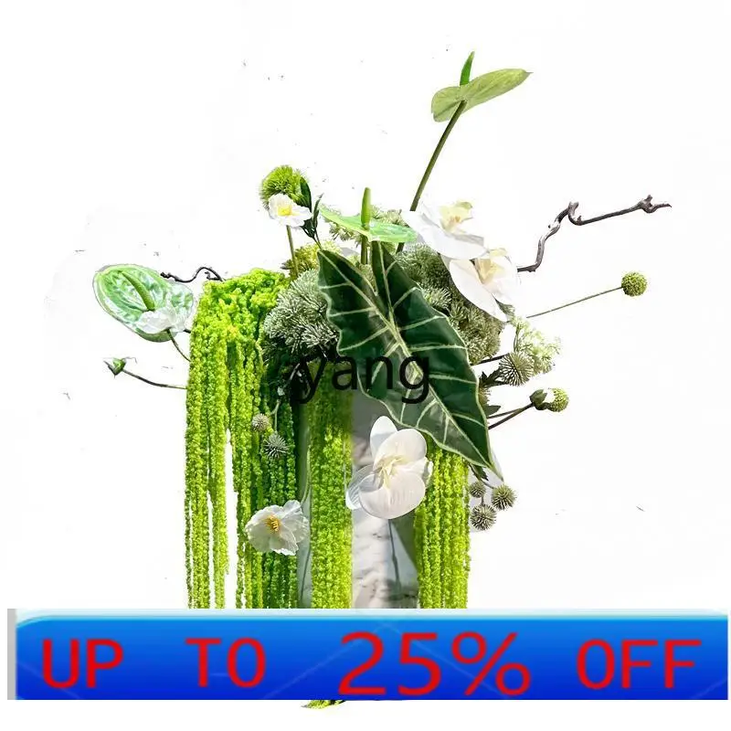 

LTT new Chinese-style simulated flower art living room coffee table entrance dried flower shape decorative desktop ornament