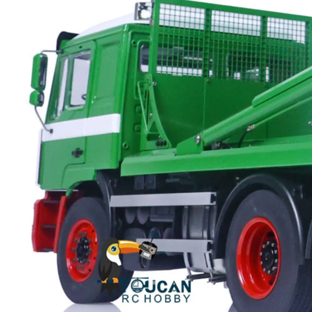 1/14 Hydrauliczny Ciężarówka Wywrotka RC VL18U F2000 2-biegowa Skrzynia Biegów Wywrotki z Podnośnikiem, Dźwiękiem, Światłem, Wahaczem, Malowany Samochód RC Toucan