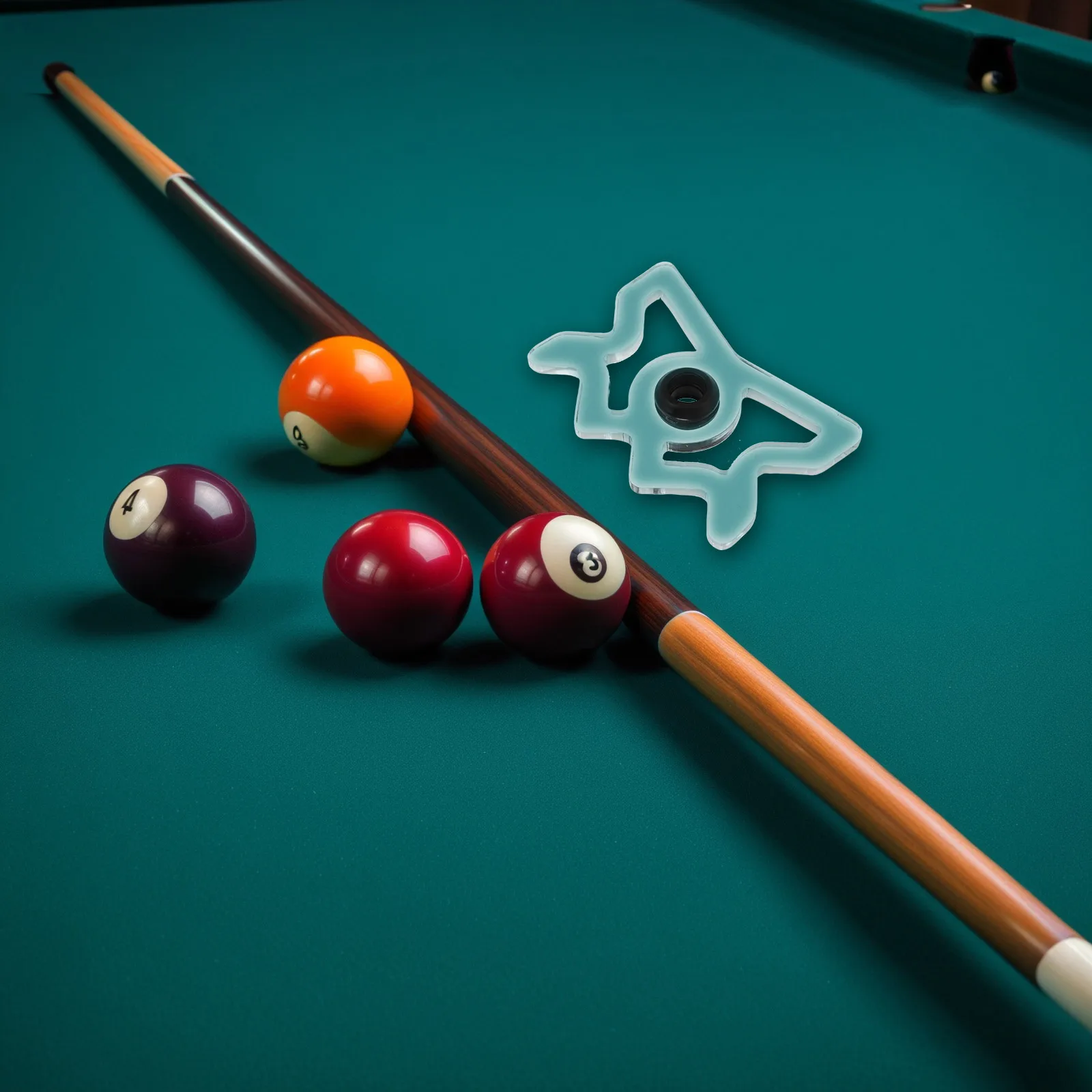 

Transparent Acrylic Billiard Bridge Head High Fork Cue Rest Snooker Accessory Game Room Pool Table Cue Rack Holder