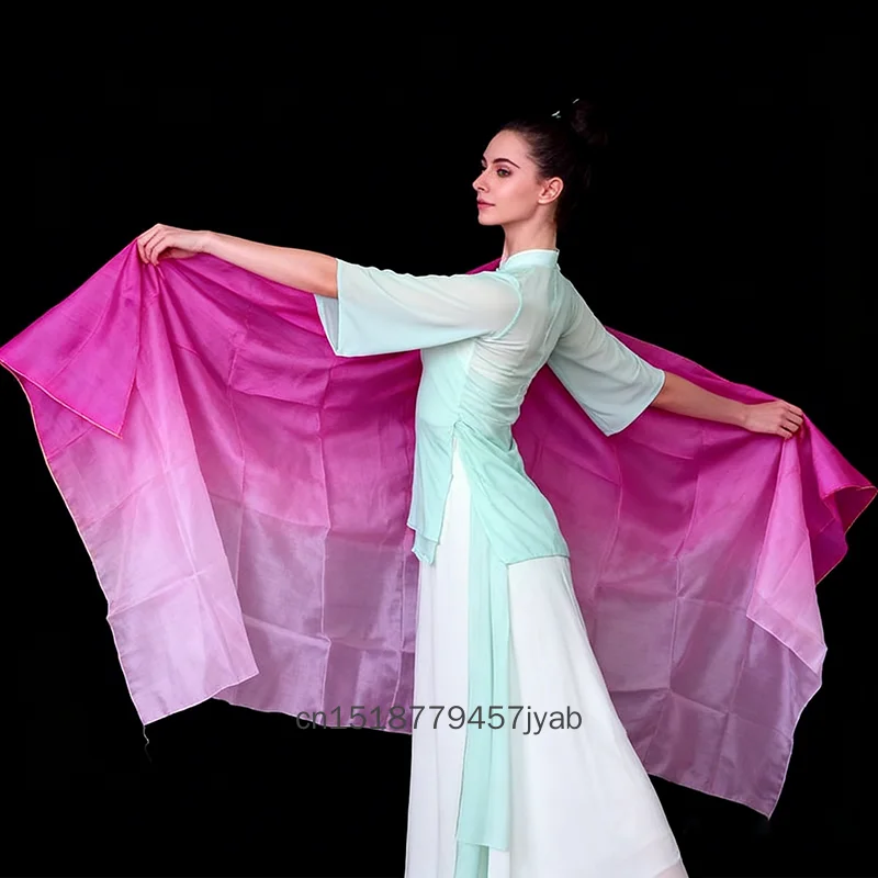 

Belly Dance Silk Veil Shawl Scarf Belly Dance Practice Performance Props Hand-Dyed Silk Veil Hand Throw Belly Dance Silk Veil