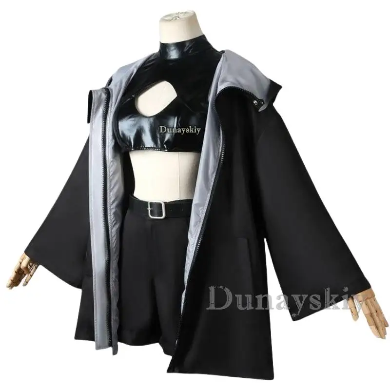 Nazuna Nanakusa Call of The Night Anime Costume Cosplay Vampiro Cappotto nero Mantello Gilet Parrucca Capelli treccia rosa chiaro Halloween