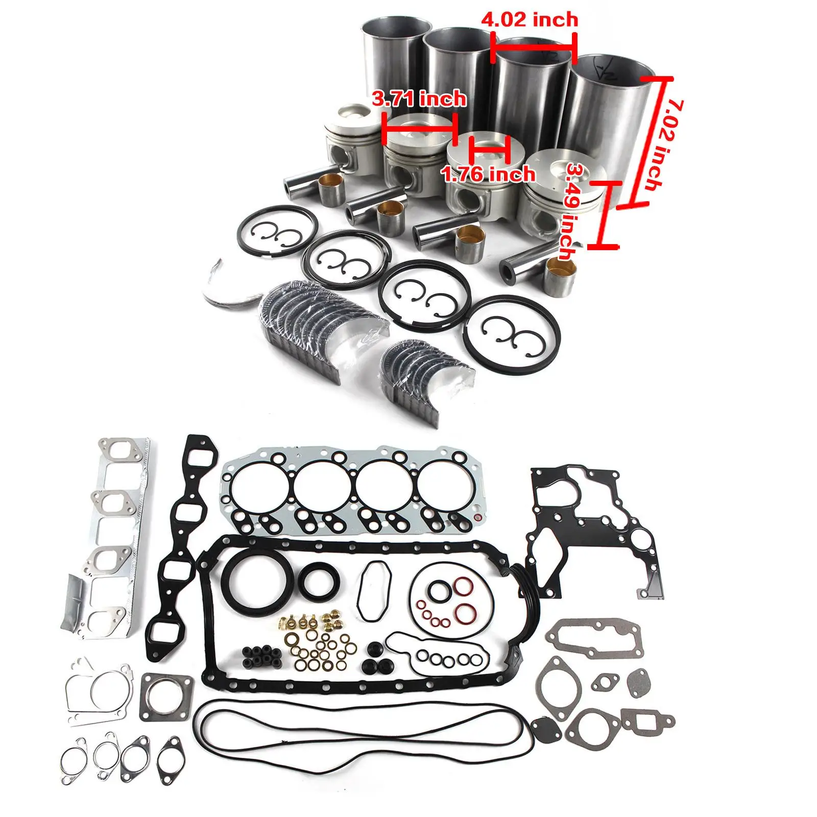 4JH1 4JH1TC Engine Rebuild Kit for Isuzu 3.0L 2999 ccm D-MAX ELF NKR77 BIGHORN HOLDEN PICKUP Overhaul Repair Parts