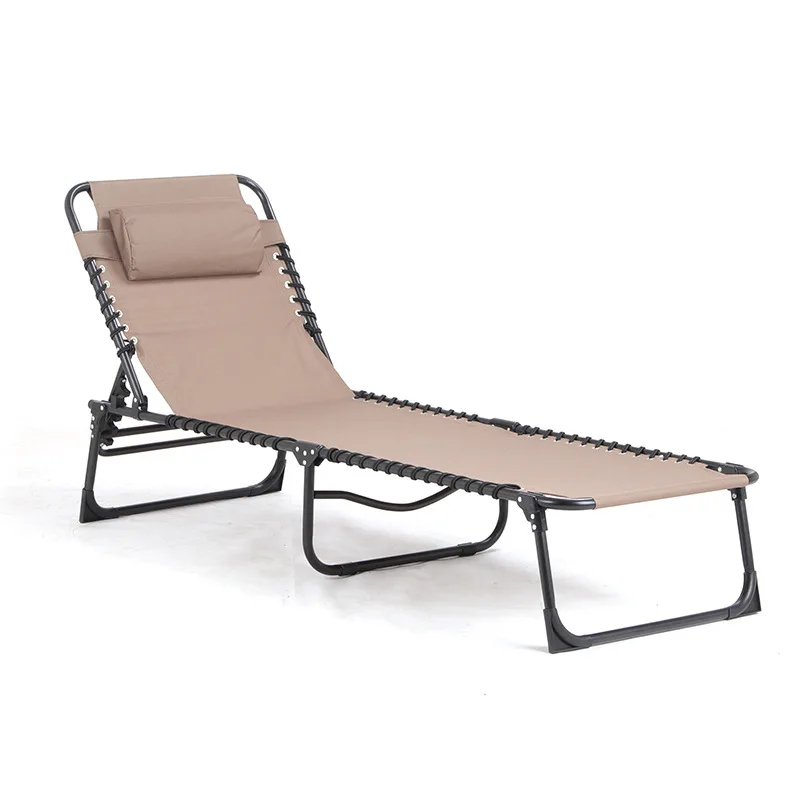 

Modern Foldable Steel Beach Pool Camping Bed With Triple Folding For Outdoor Travel