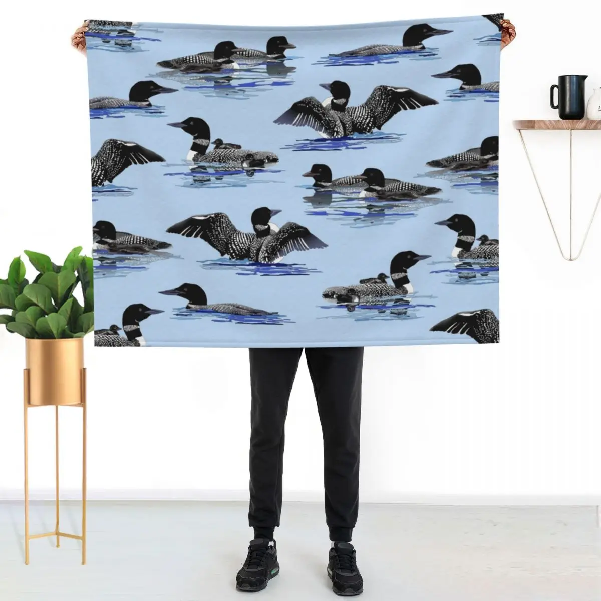 

Lots of Loons Throw Blanket Warm Comfortable Blanket for Office Napping