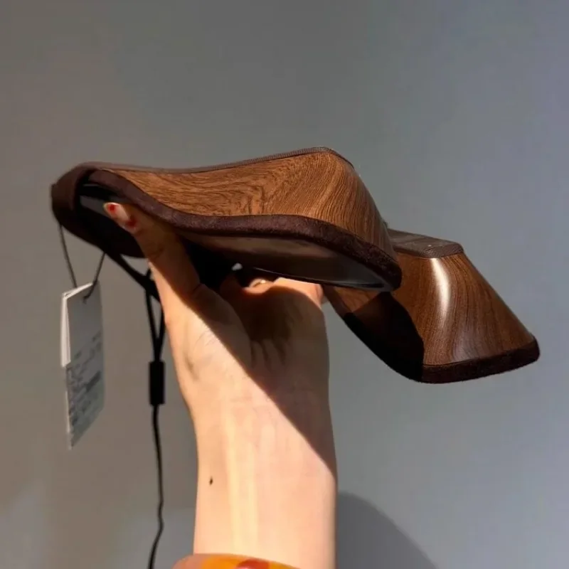 شباشب French Plaza رائعة بكعب عالٍ للنساء صيفية جديدة صنادل مريحة عصرية تصميم فاخر أحذية نسائية #6