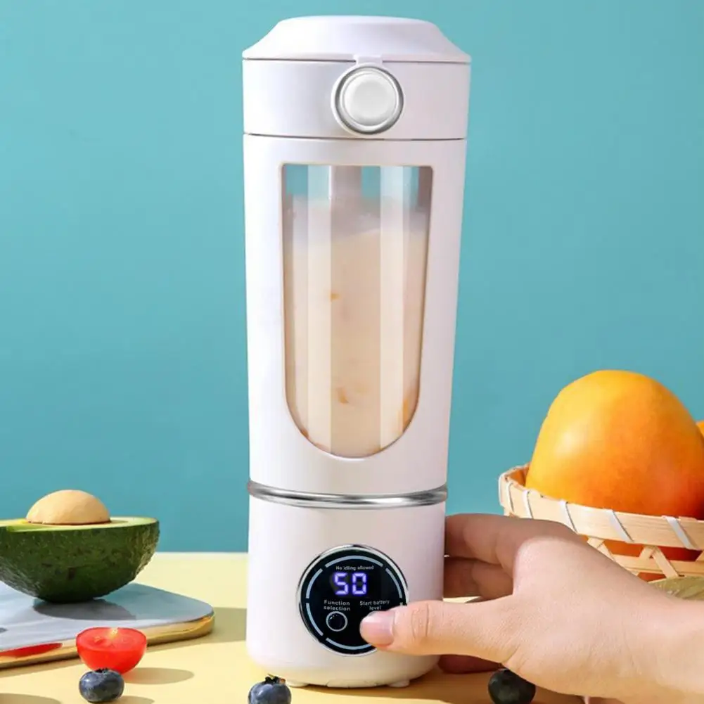 Portable Juicer Cup USB Rechargeable Blender with 12-Blade Mini Smoothie Maker On-the-go Juice Maker for Travel Office