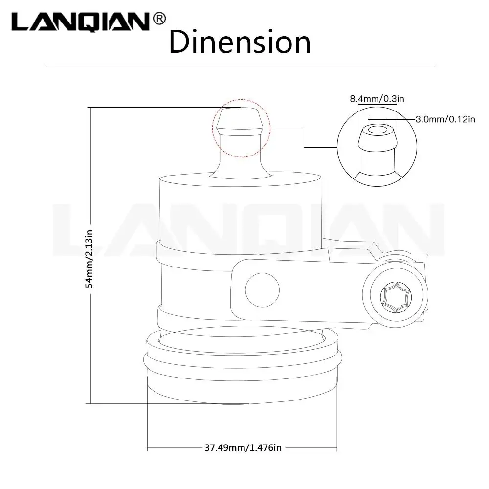 Voor Yamaha YZF R1 R3 YZFR6 Motorcycle CNC Achterremvloeistof Tank Reservoir Cup YZF R3 R1 R6 2002 2003 2004 2005 2006 2007 2008