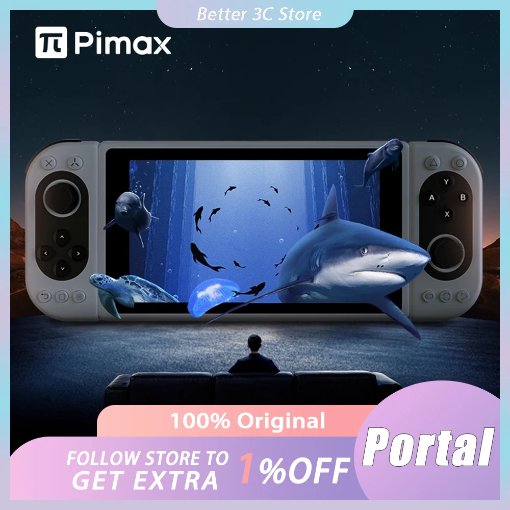 

Pimax Portal Handheld Game Console SnapDragon XR2 LCD 5.5Inch Screen 3840*2160 4K Resolution BT5.1 Android Pocket Game Consoles