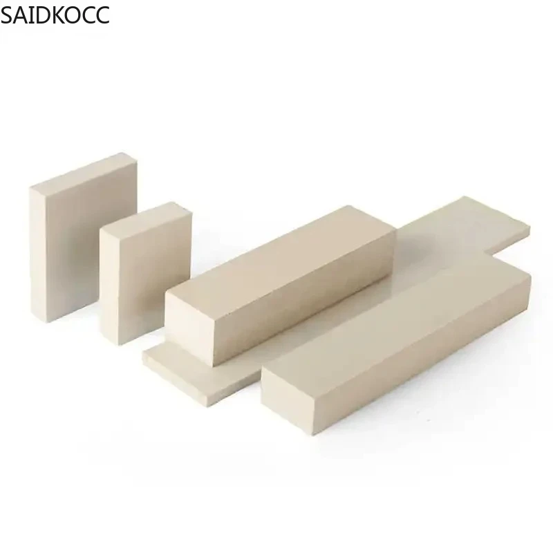 SAIDKOCC 15mm Thick Grey Brown Beige Taupe PEEK Sheet  Panel Peek Board Polyether-ether-ketone Plate PEEK Slab