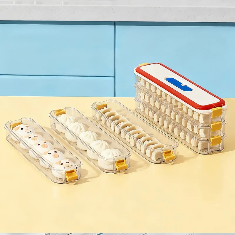 

Пищевая морозильная коробка для пельменей с морозильной камерой и допамином — контейнер для хранения с узким уплотнением для домашнего использования для Baozi и Wonton — практичный