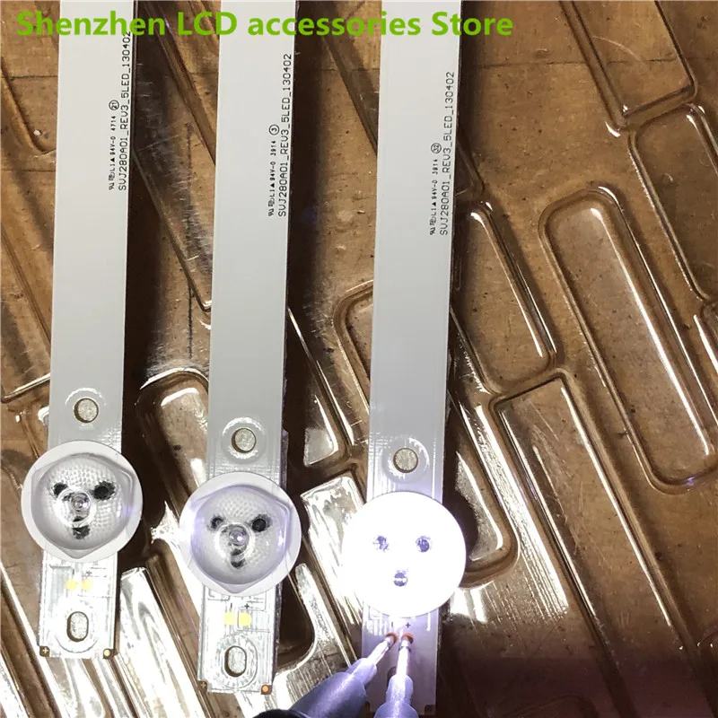 530mm LED Backlight strip For Proline Bravis 28C2000B 28 inch TV L2830HD SVJ280A01 REV3 5LED 130402 M280X13 E1 H  100%NEW