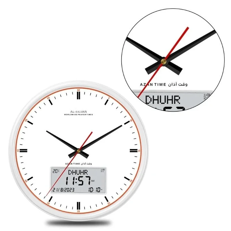 

13-inch Modern Wall Clock, Battery-Powered Round Clock with Roman Numerals, Perfect for Bedroom and Office