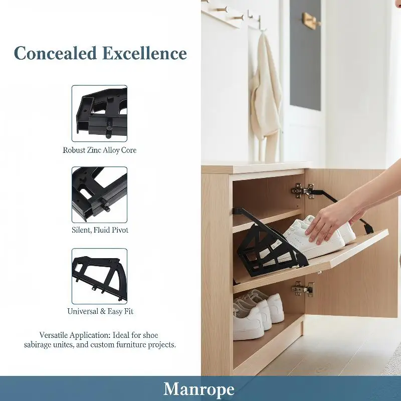 Shoes Cabinet Drawer Hinge High Quality Cold Rolled Steel Furniture Turning Rack Accessory for Home Furniture Replacement