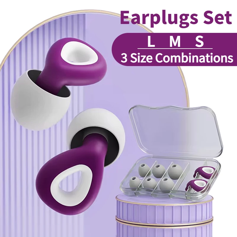 Earplugs for Sleep Anti-noise Sleeping Earplugs Set Noise Reduction Swimming Earplugs Loop Earplugs Noise Canceling Ear Plug