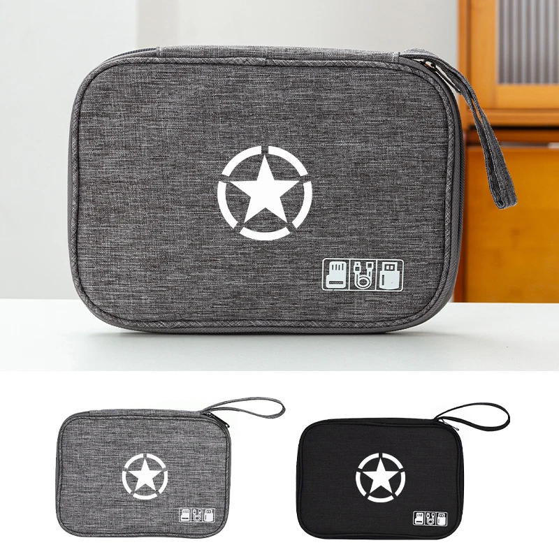 Saco de armazenamento de cabo de dados de carro à prova dwaterproof água organizador de viagem saco usb carregador de linha de dados para jeep renegade compass grand-cerokee wrangle