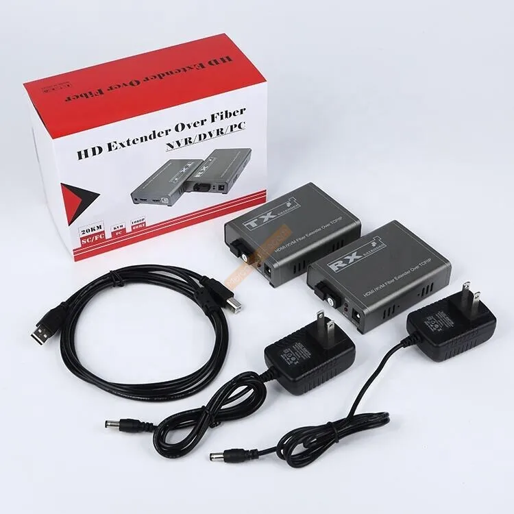 Imagem -06 - Hdmi Kvm Fiber Extender Hdmi com Usb2.0 sobre sc fc Port Cabo de Fibra Óptica Hdmi para Fiber Video Audio Transmitter Converter 20km