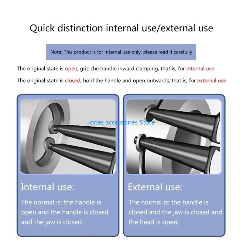 W8KD مزيل الحلقة الداخلية الاحتفاظ كماشة بحلقة إحكام 90 درجة كماشة الانحناء للسيارة