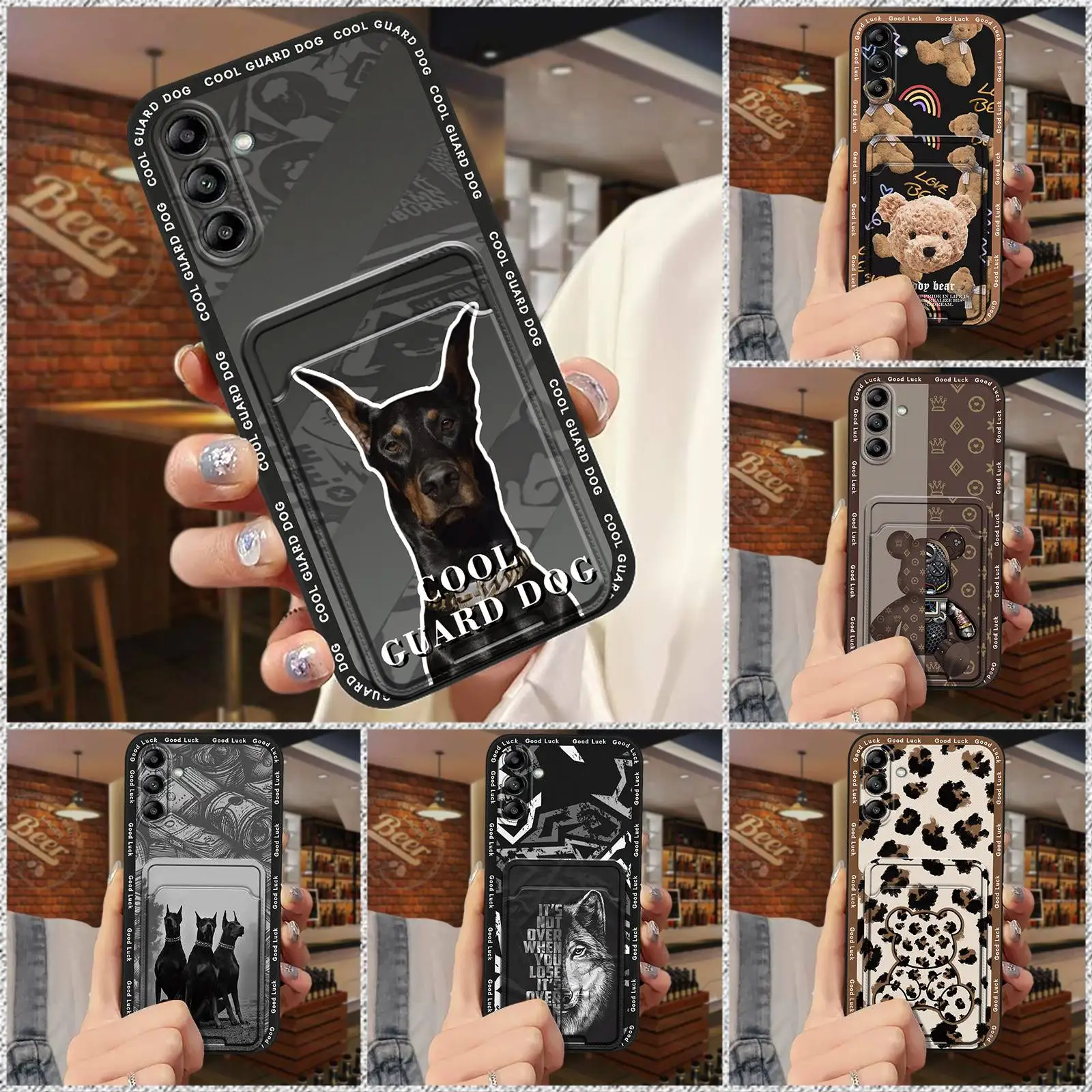 Anti-dust Soft case Phone Case For Samsung Galaxy A05S/SM-A057F Silicone Fashion Design Card bag protective Full wrap