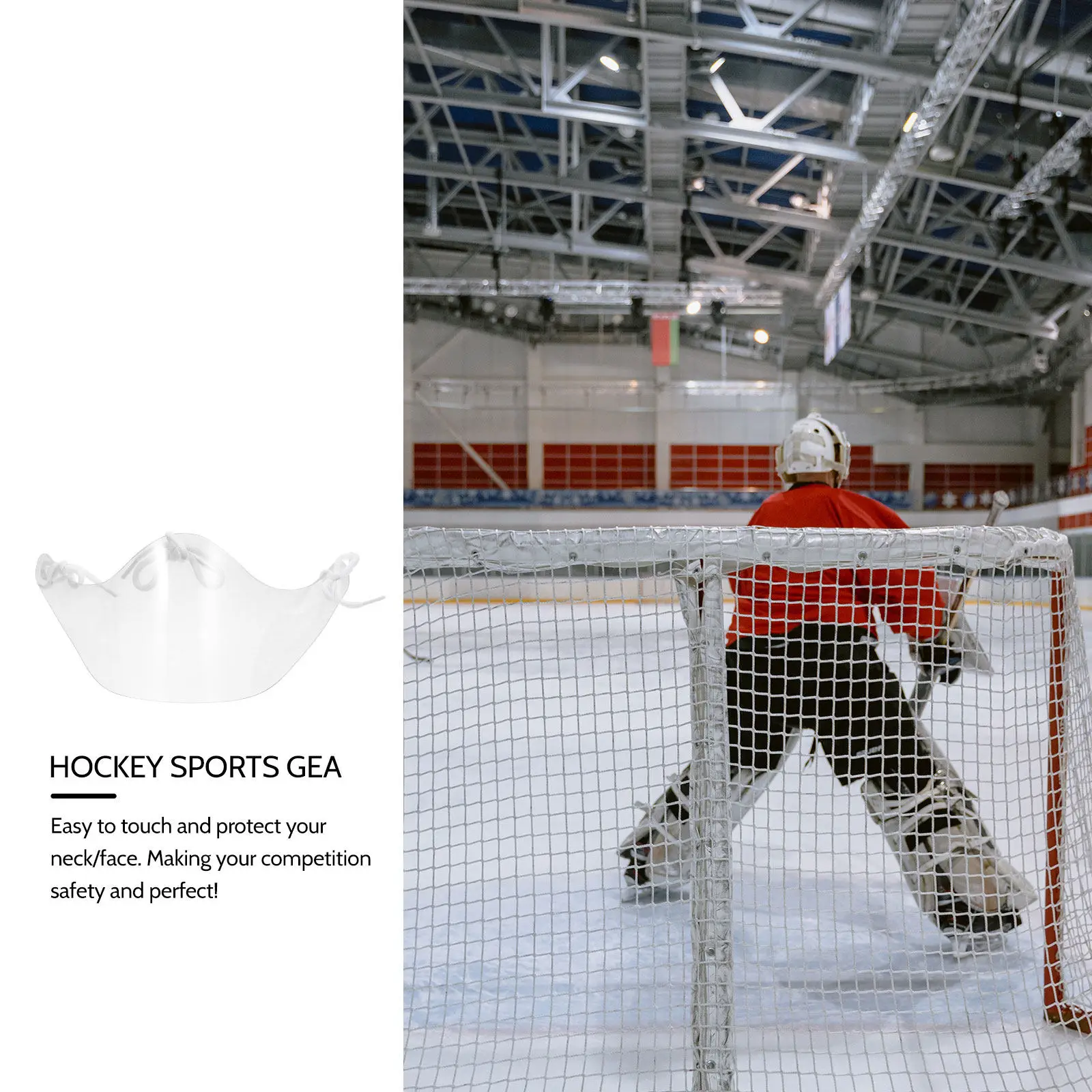 

1 шт. Защитная полукруглая маска для хоккейного вратаря, спортивное снаряжение для вратарей, хоккейная экипировка