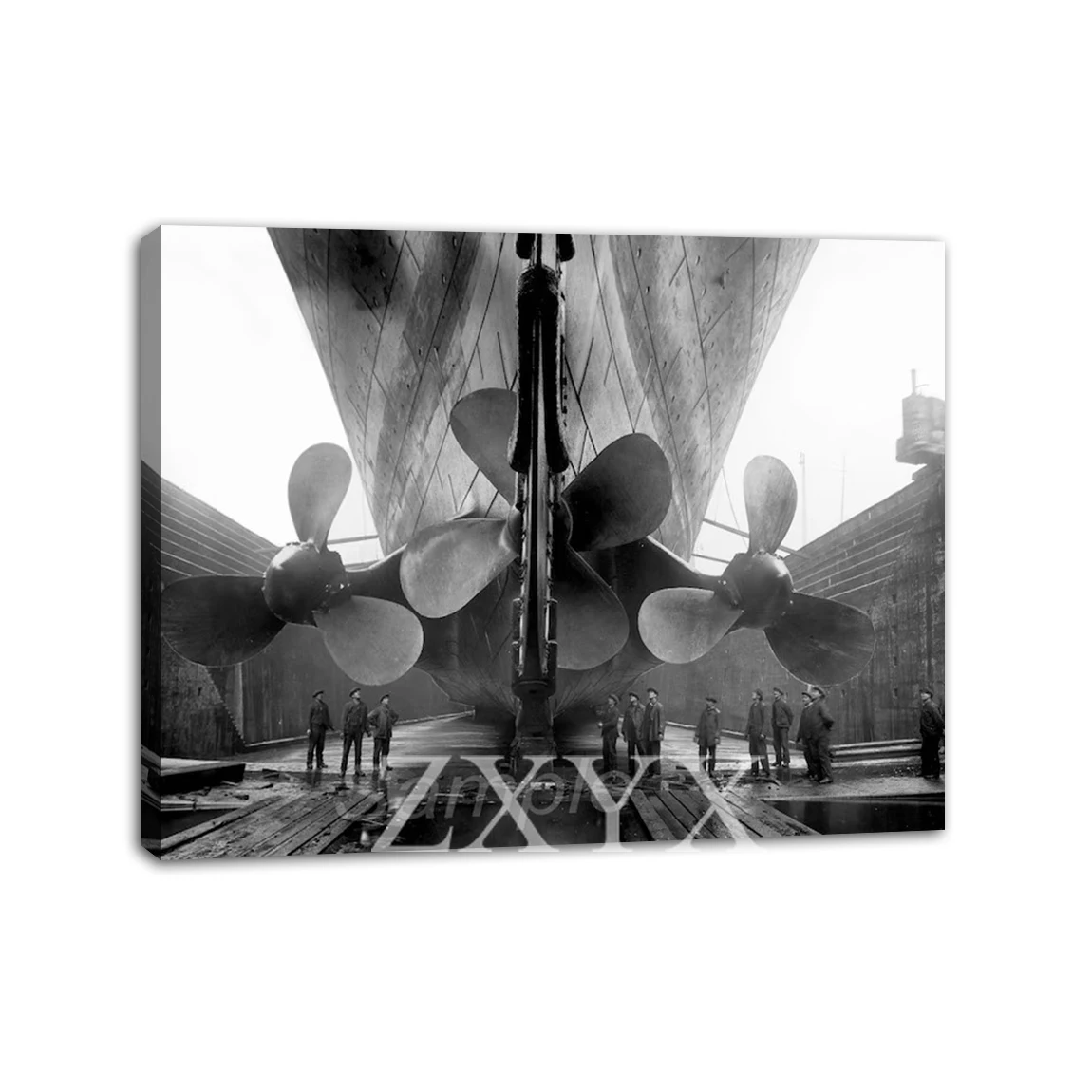 

Vintage RMS Titanic Propellers Framed Poster Print Home Decor Wall Art Painting Oil Canvas