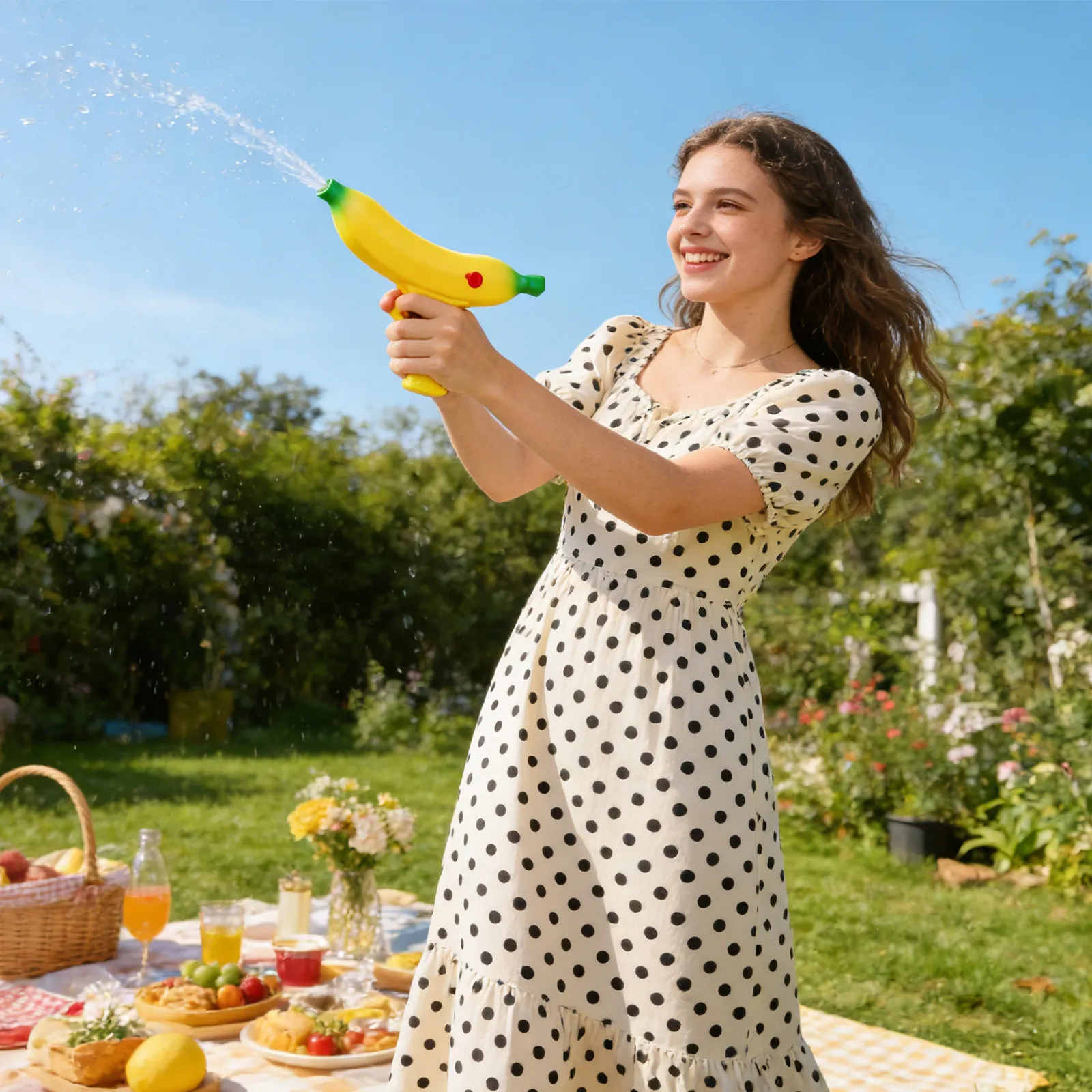 

2 шт. Забавные водные игрушки-бананы для розыгрышей, для вечеринок у бассейна, пляжа, летних игр на открытом воздухе, водные шутки-бластеры