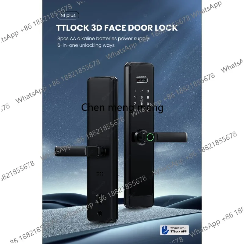 3D Face Recognition Digital Door Camera Fingerprint cerradura inteligente Electronic Smart Door Lock For Home