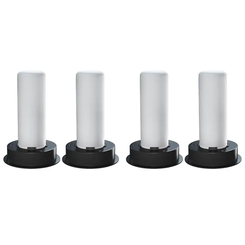 Stable- 4 Pack Replacement Solar Light Tops with Flickering Flame,Waterproof Outdoor Solar Light Parts Lantern Replacement Kit
