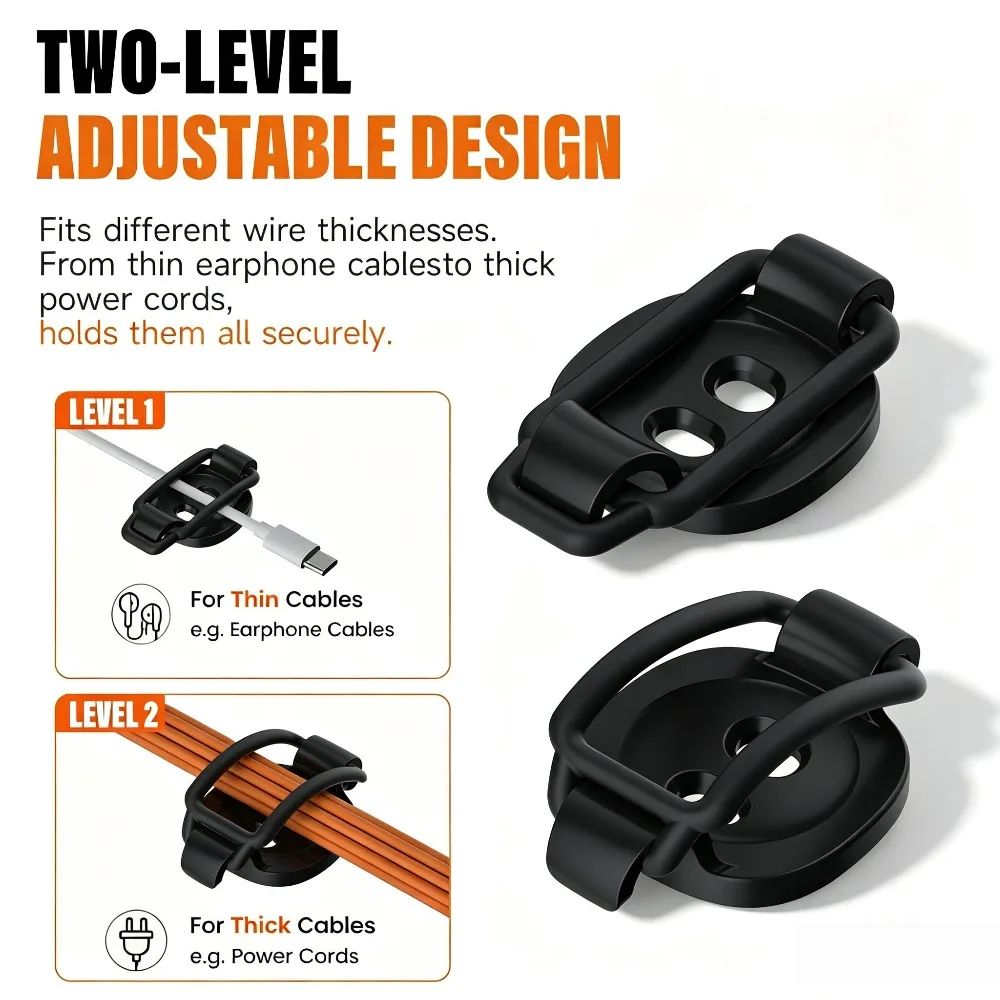 New Cable Clips Organizer Waterproof Light Clip Elastic Wire Management Holder for Home Office Under Desk Wire Organizer - view 4