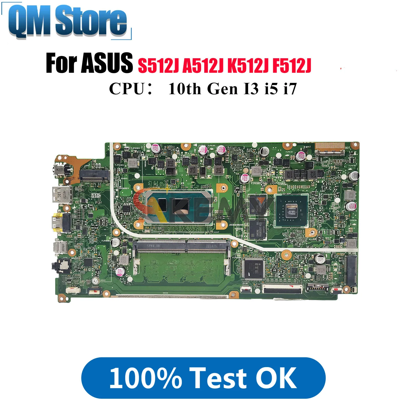 

X512JP Laptop Motherboard For ASUS X512JAU A512J X512JF F512J X512J X512JP X512JAW K512J S512J Mainboard With 10th Gen I3 i5 i7